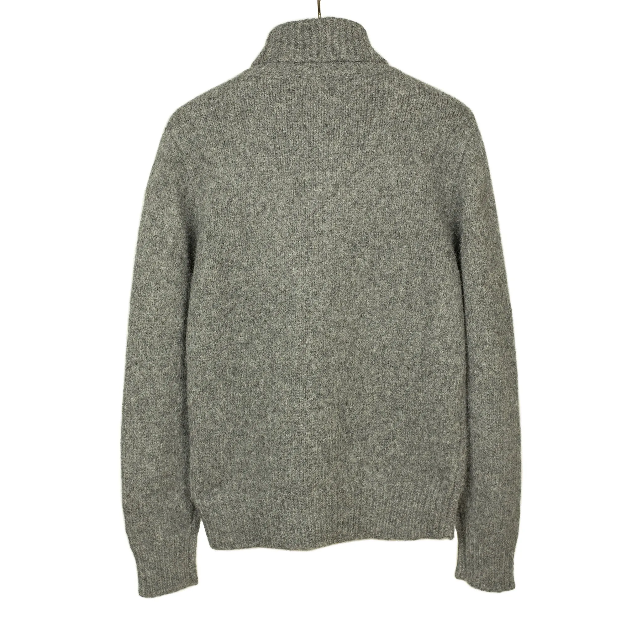 AAmintore wool turtleneck sweater in cement grey alpaca mix