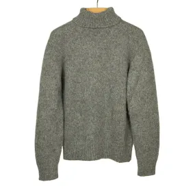 AAmintore wool turtleneck sweater in cement grey alpaca mix