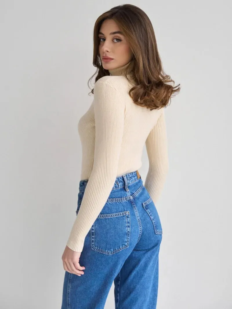 Advbridge aspen outfit winter Slimline Turtleneck Knitted Top