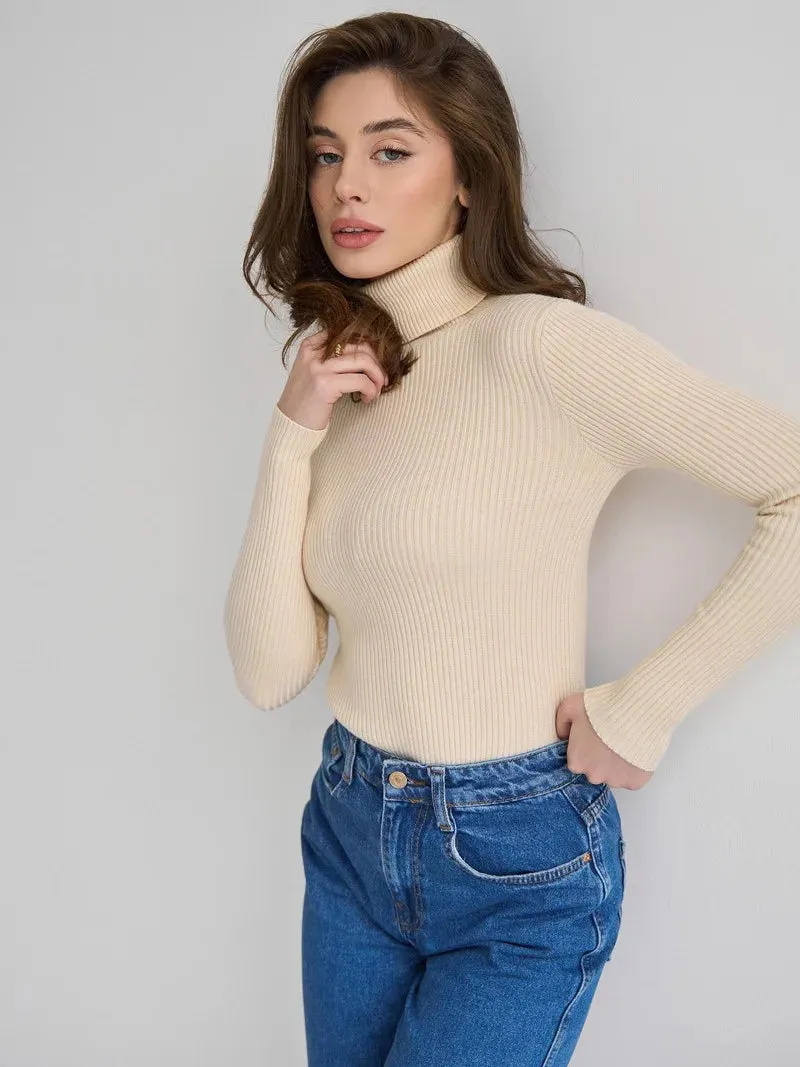 Advbridge aspen outfit winter Slimline Turtleneck Knitted Top