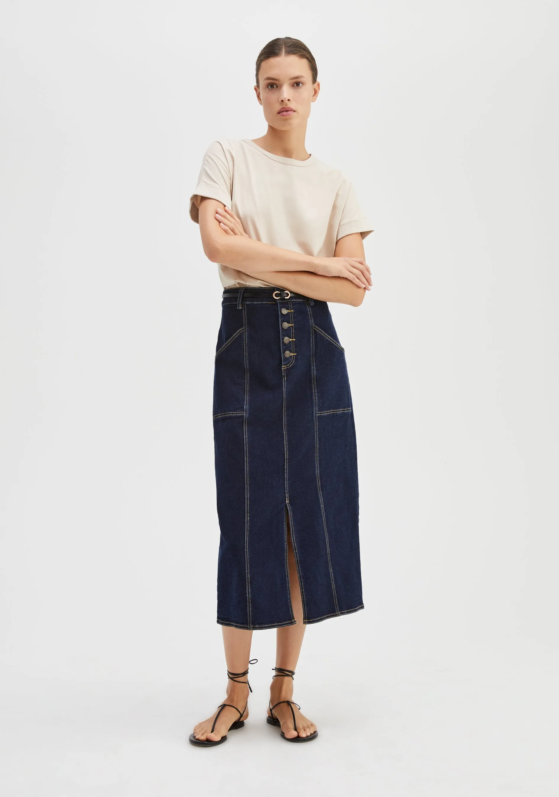 Alfie Denim Skirt_Indigo