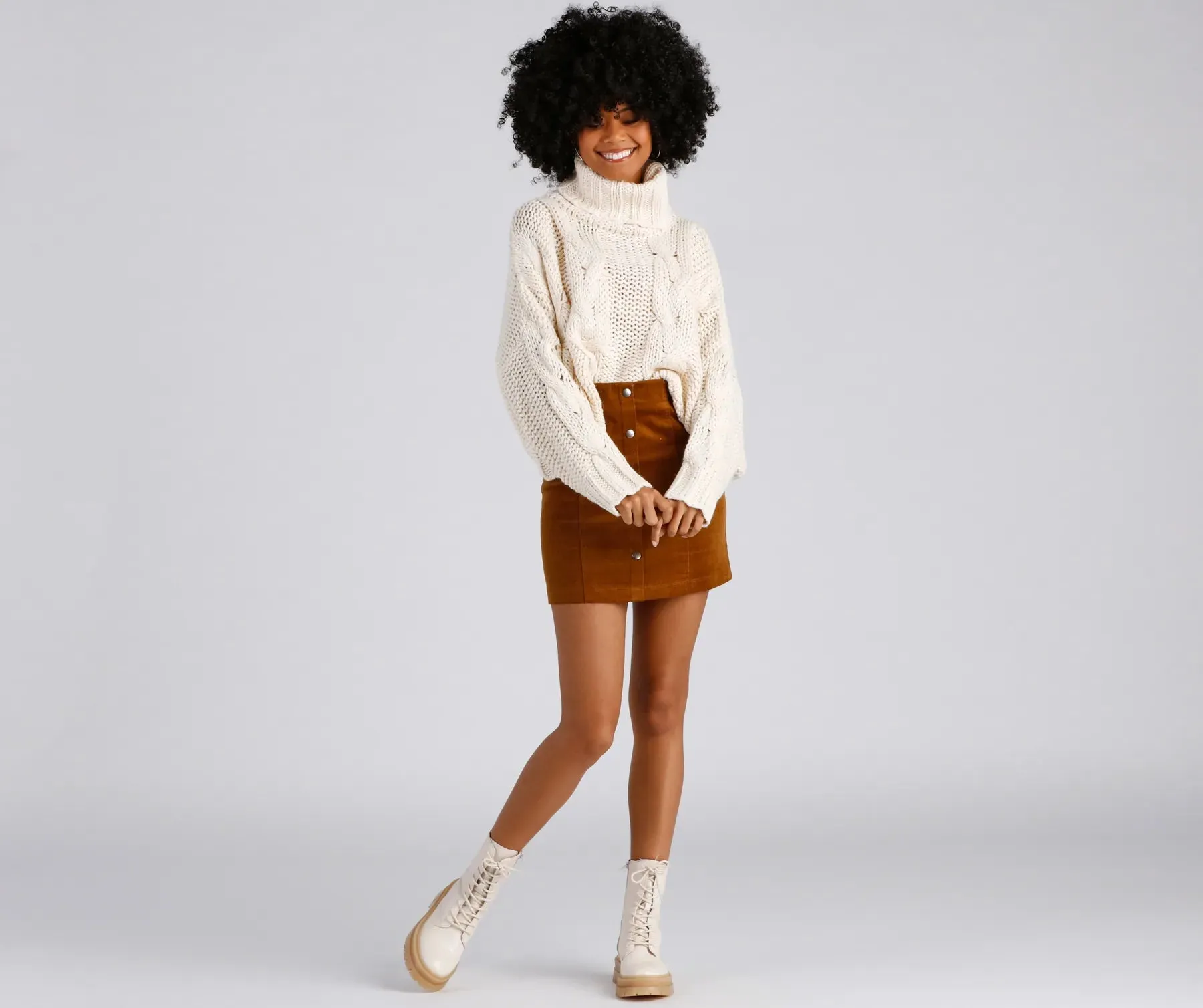 All The Cozy Vibes Cable Knit Sweater