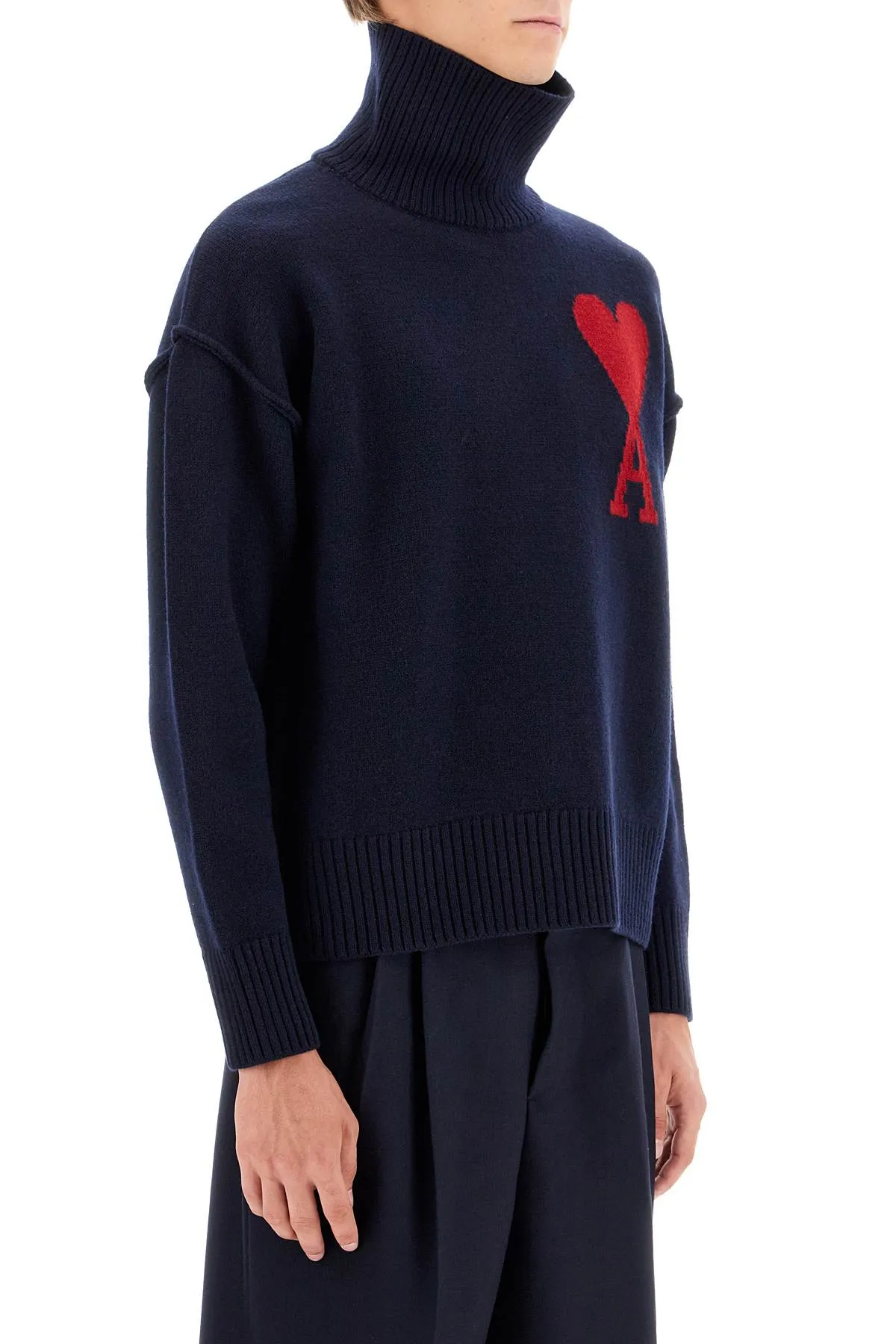 AMI ALEXANDRE MATIUSSI ami de coeur wool turtleneck sweater