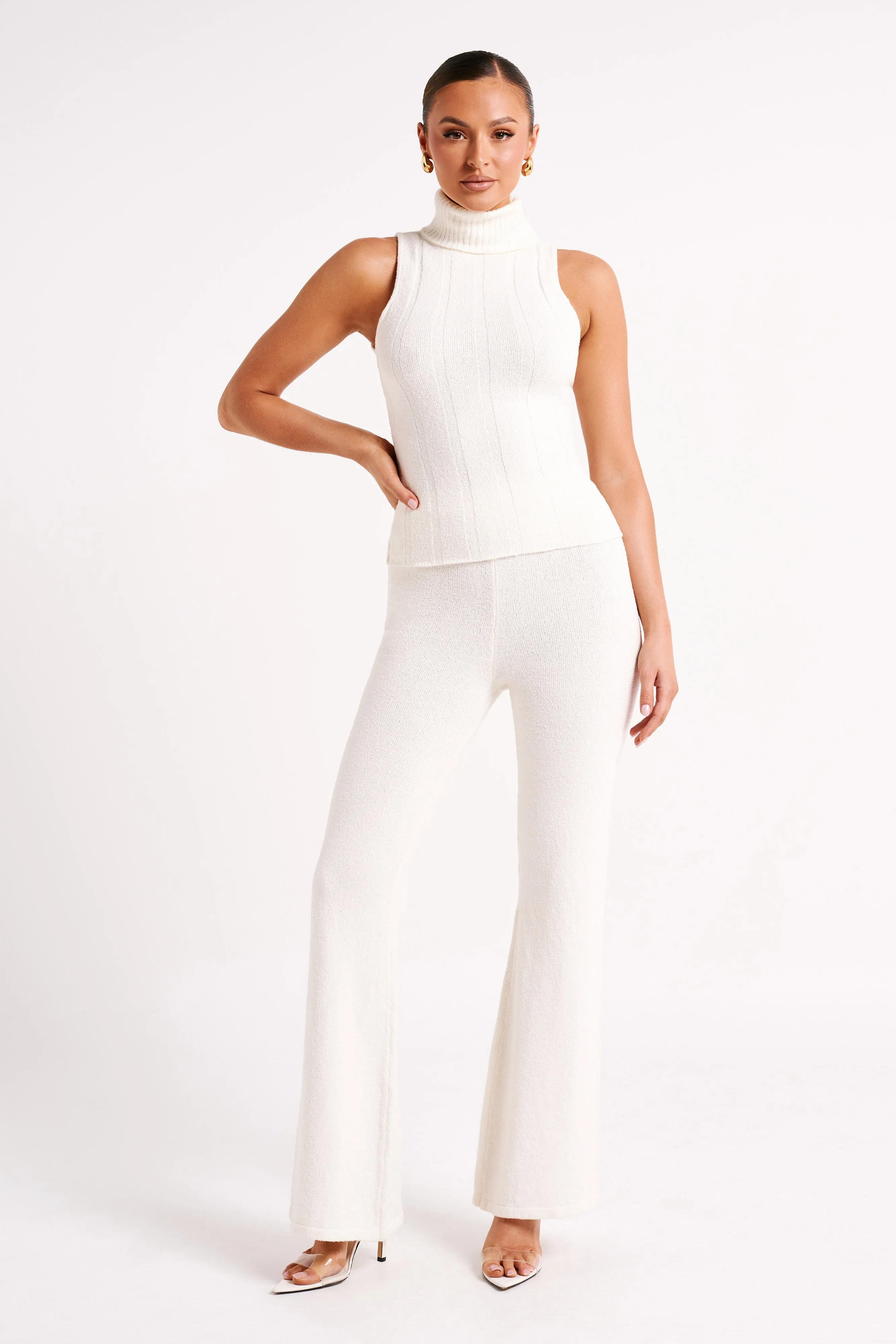 Angelina Knit Pants - Ivory