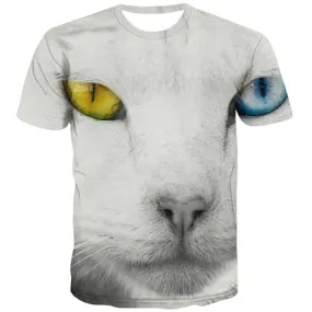 Animal T-shirt Men Lion Tshirts Cool Funny T-shirts Graphic White Tshirts Novelty Harajuku T shirts Funny Short Sleeve Punk Rock