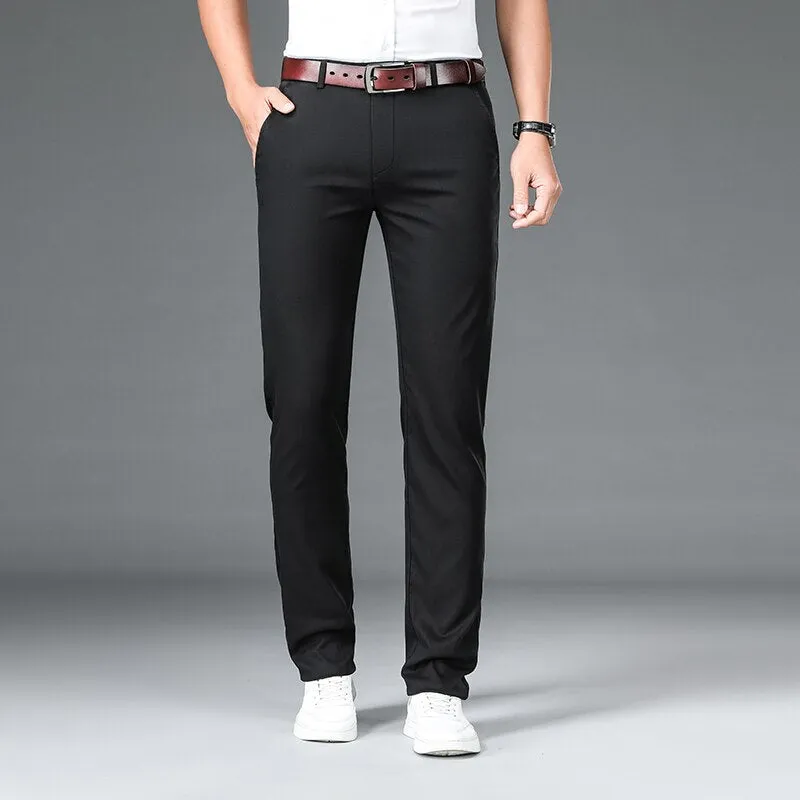 Autumn Lyocell Mens Pants Business Trousers