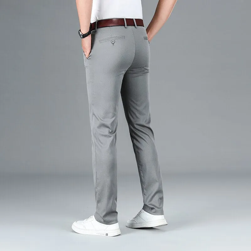 Autumn Lyocell Mens Pants Business Trousers