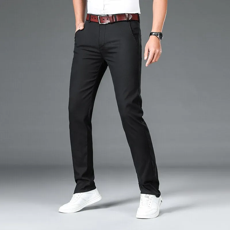 Autumn Lyocell Mens Pants Business Trousers