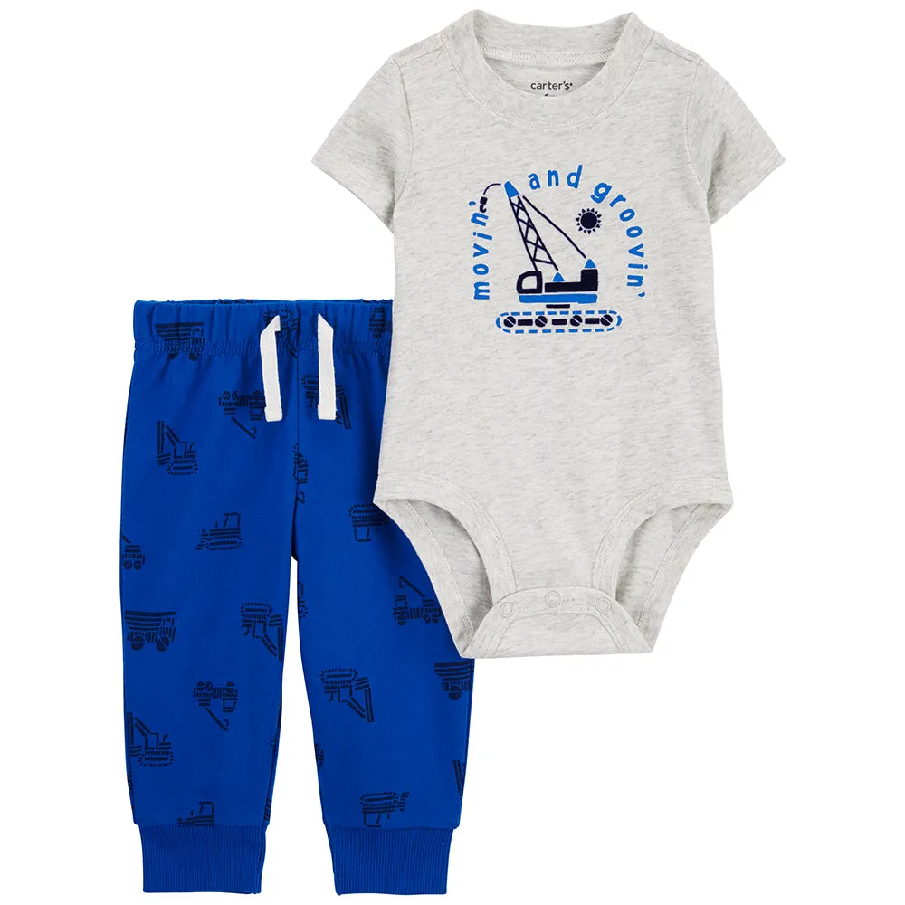 Baby Boys' 2-Piece Construction Bodysuit Pant Set 1Q429810