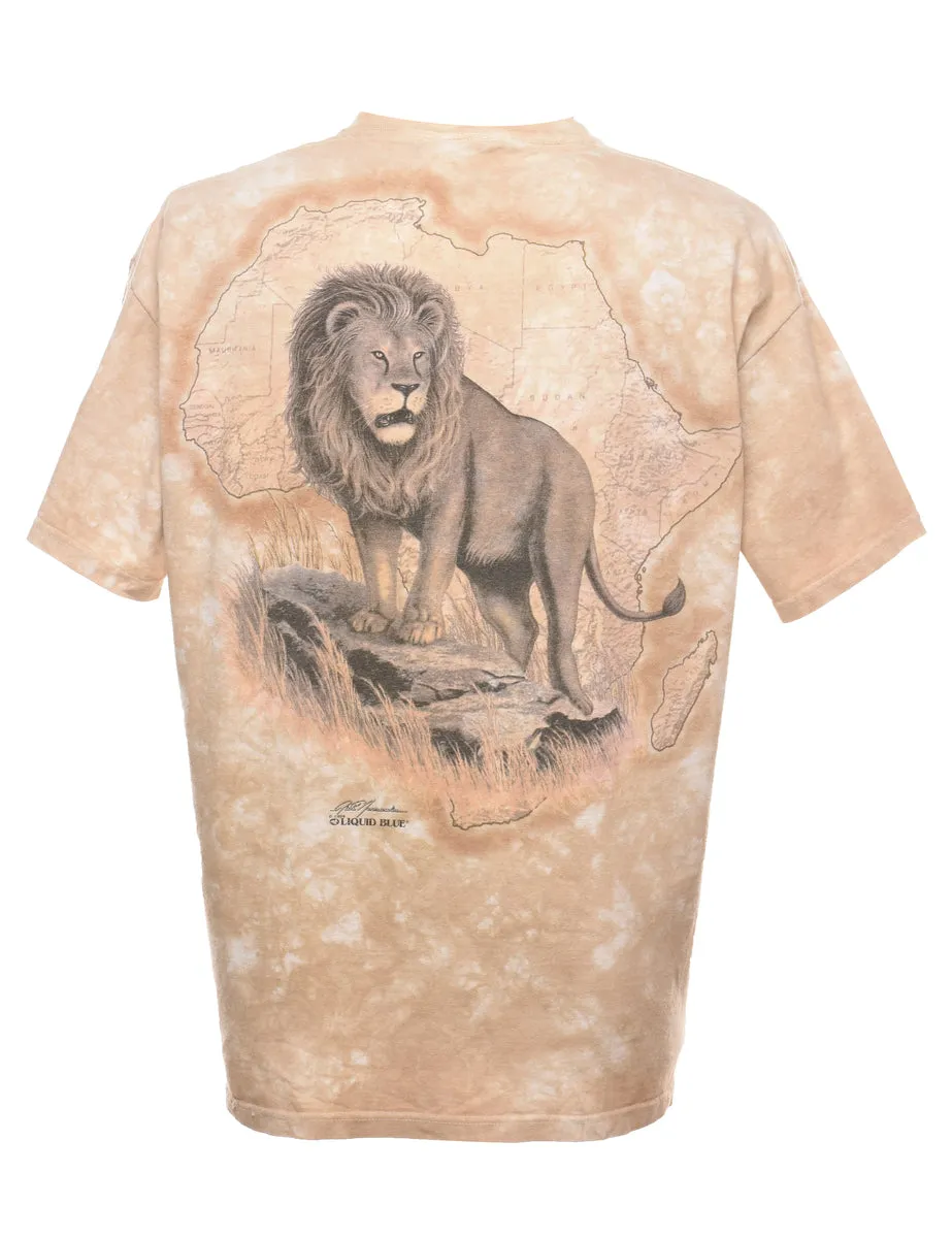 Beige Tie Dye The Mountain T-Shirt - L