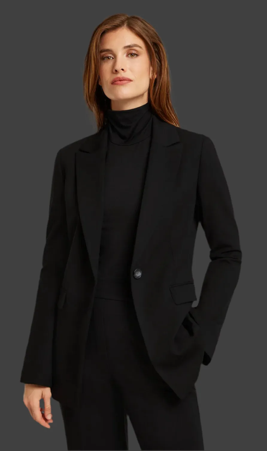 Black  Blazer Pant suit