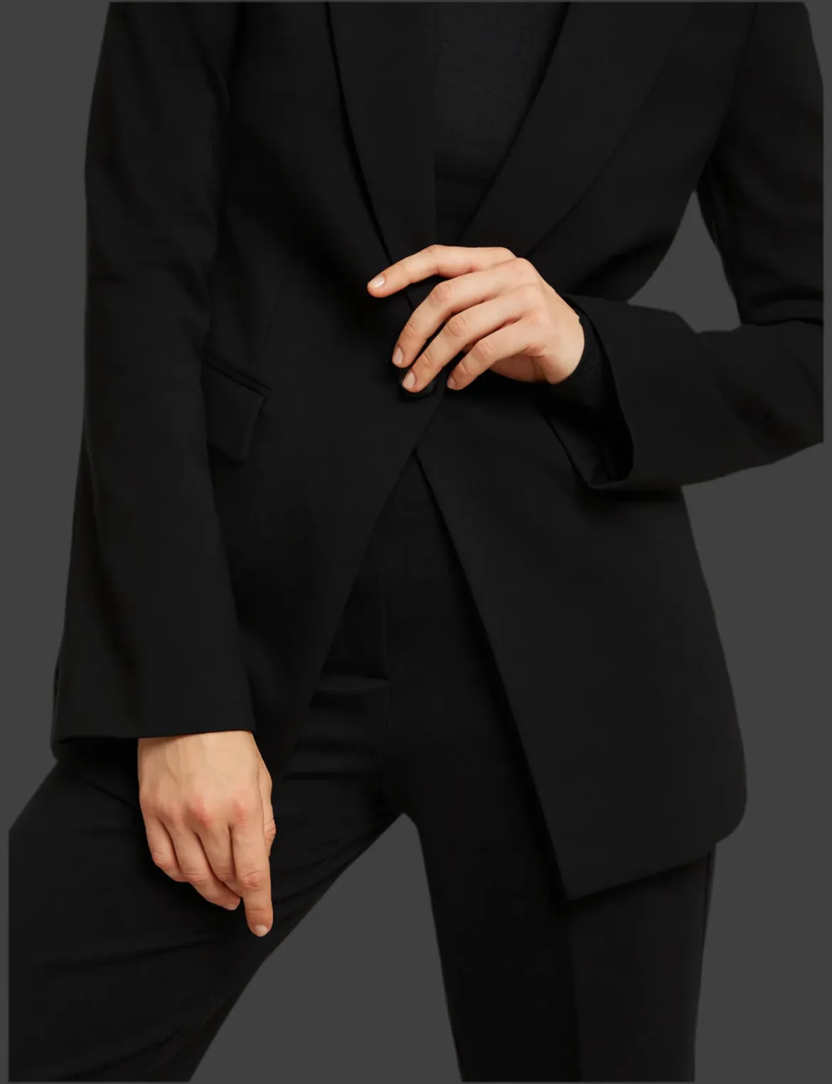 Black  Blazer Pant suit