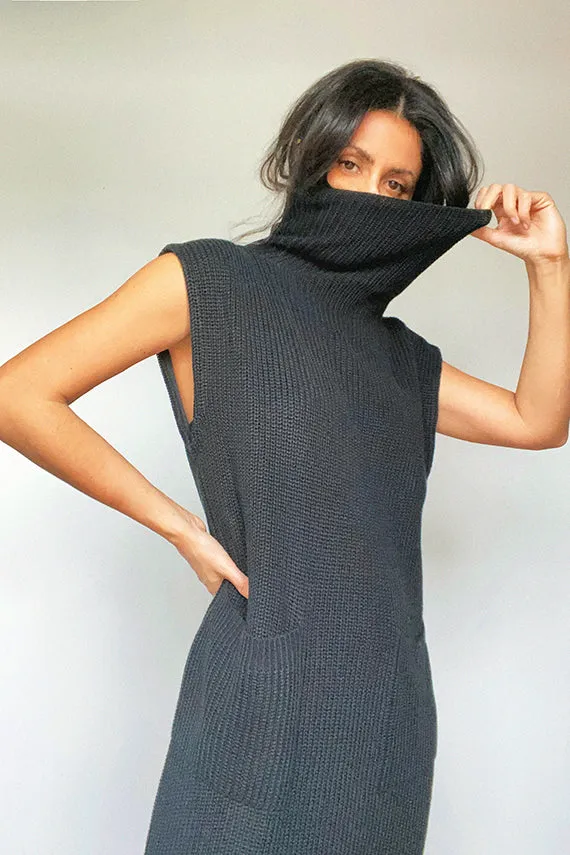 Black Knit Fadia Dress