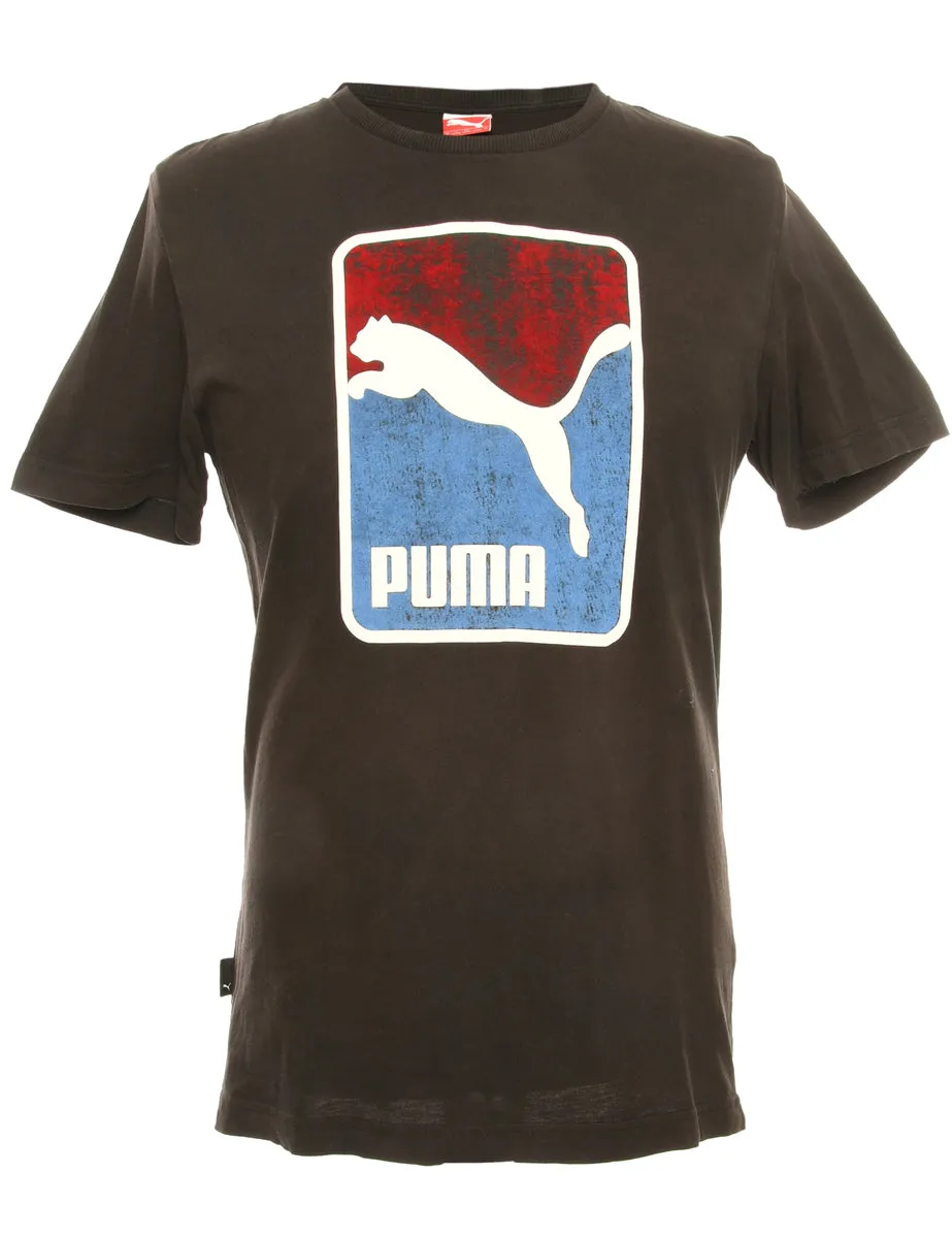 Black Puma Printed T-shirt - M