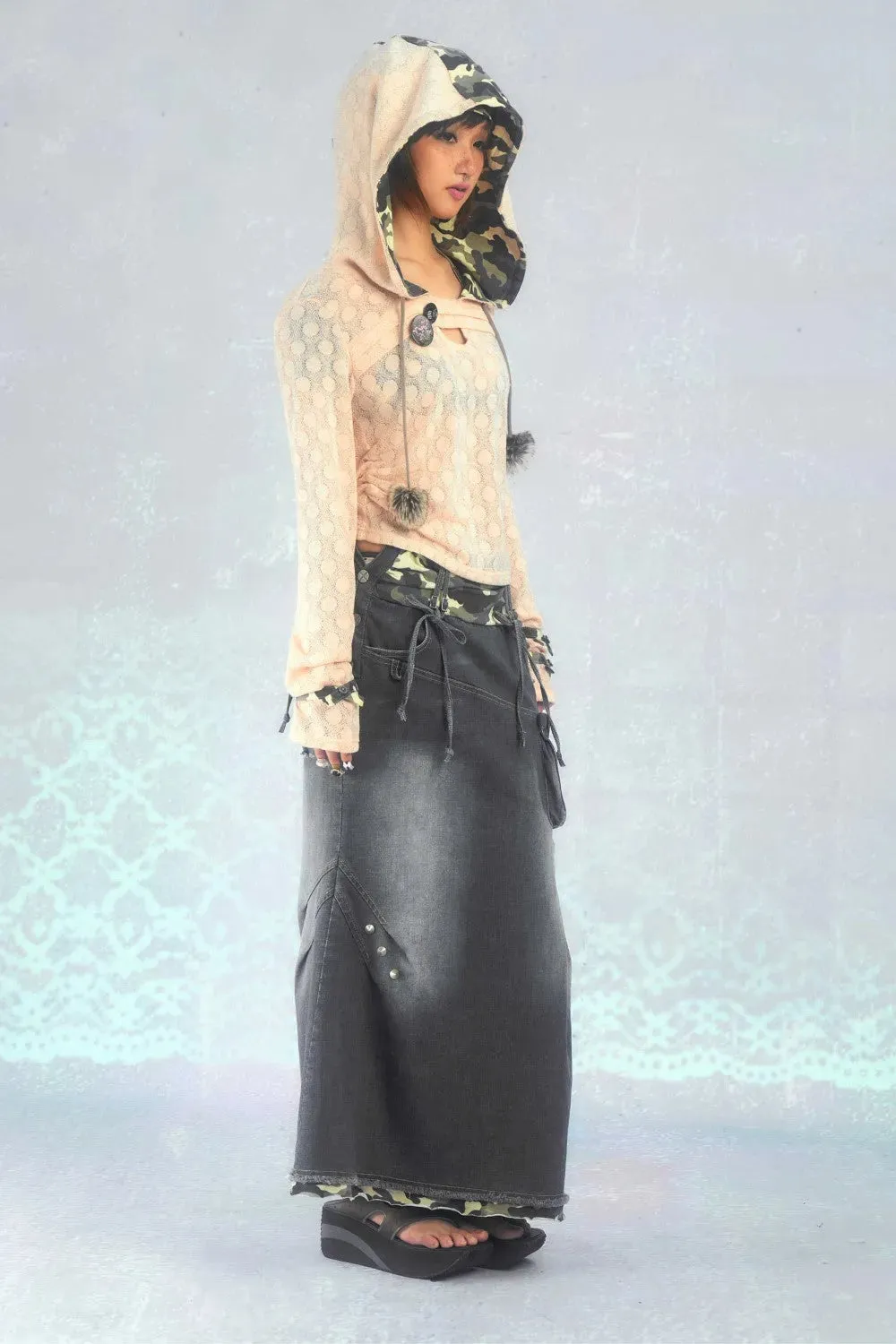 Camo Maxi Skirt