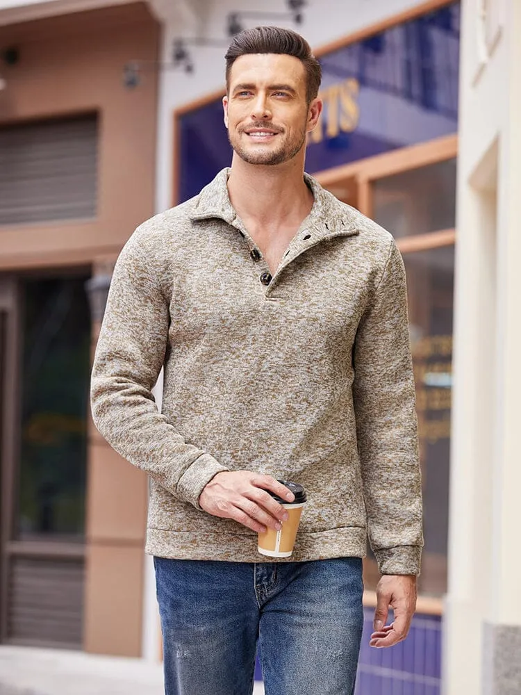 Casual Thermal Texured Knitted Sweatshirt (US Only)