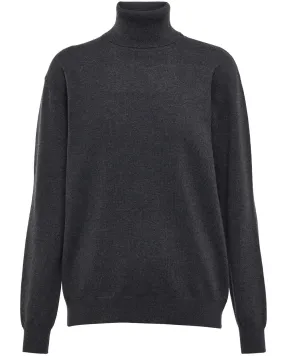 Charcoal Cashmere Turtleneck Sweater