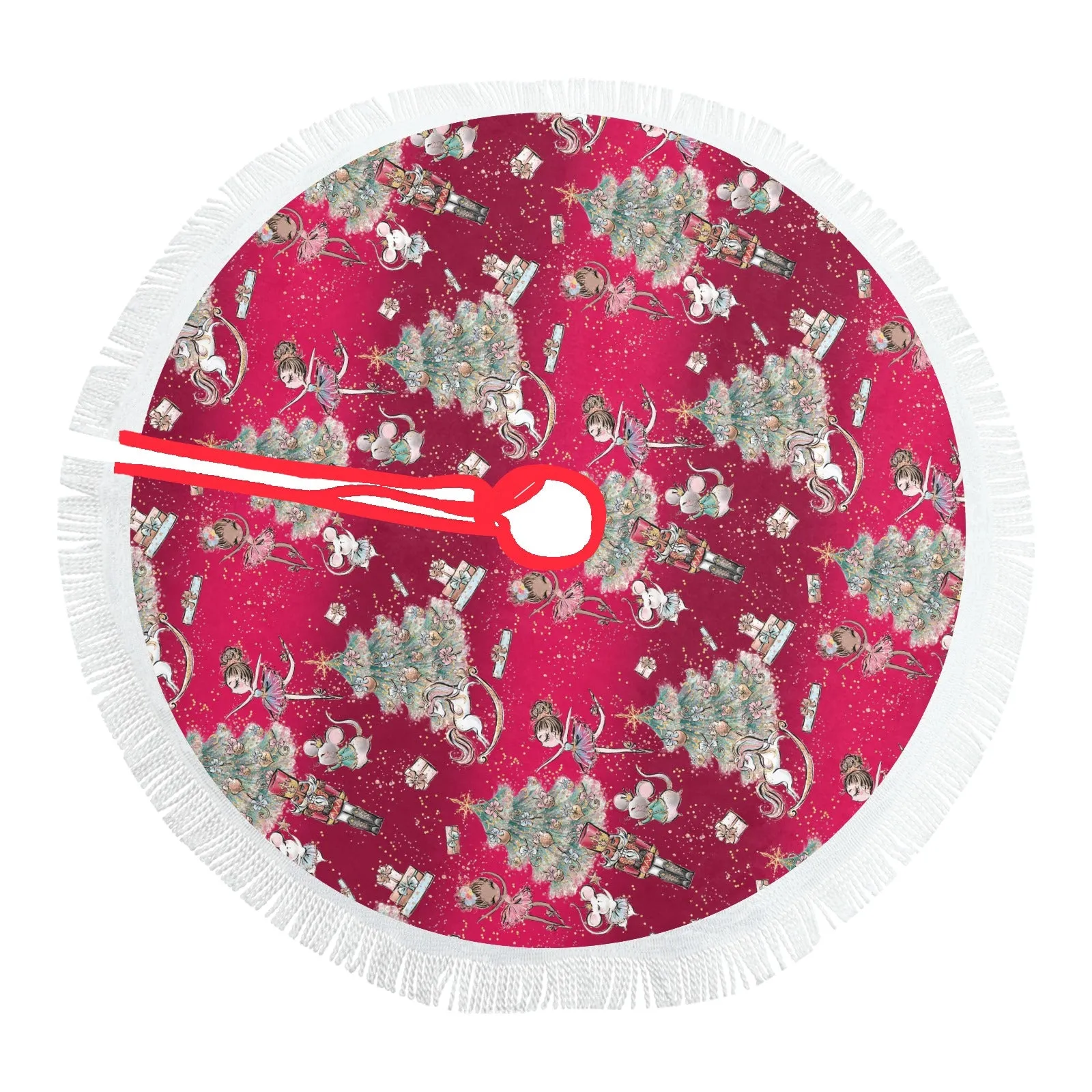 Christmas Tree Skirt Red Christmas