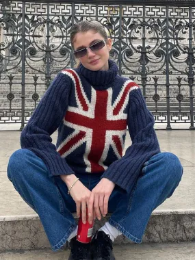 Classic Union Jack Sweater - Turtleneck Jumper