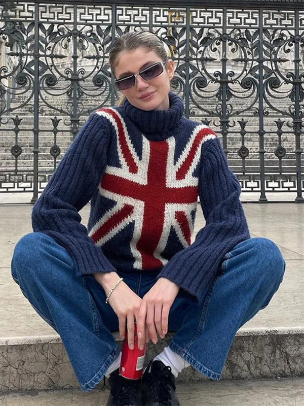 Classic Union Jack Sweater - Turtleneck Jumper