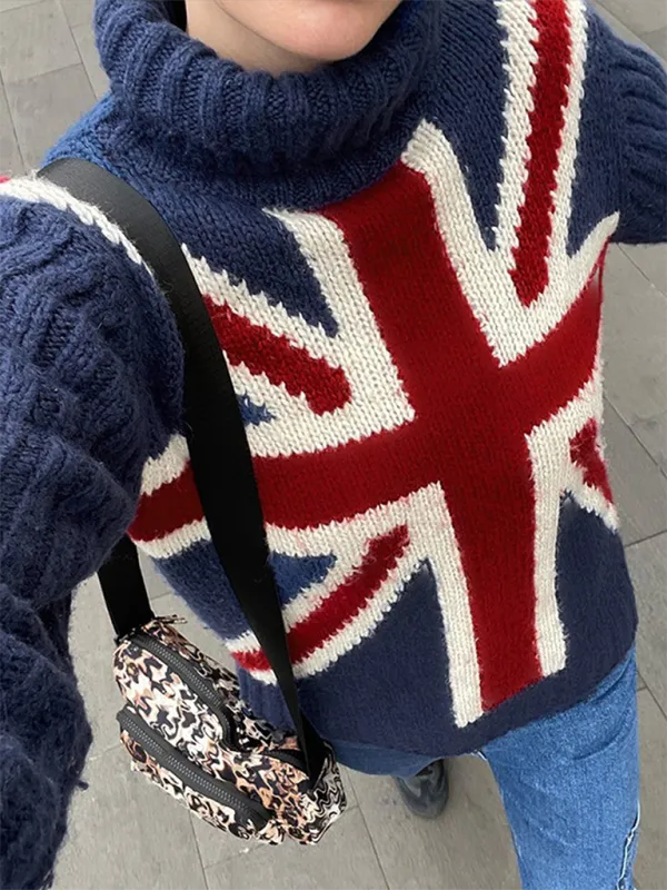 Classic Union Jack Sweater - Turtleneck Jumper