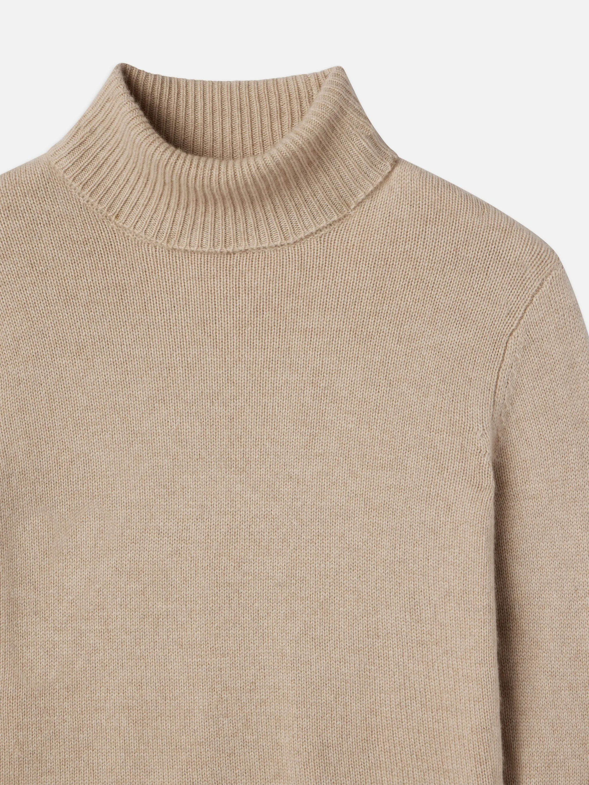 Clean Turtleneck Sweater -- Oatmeal Heather