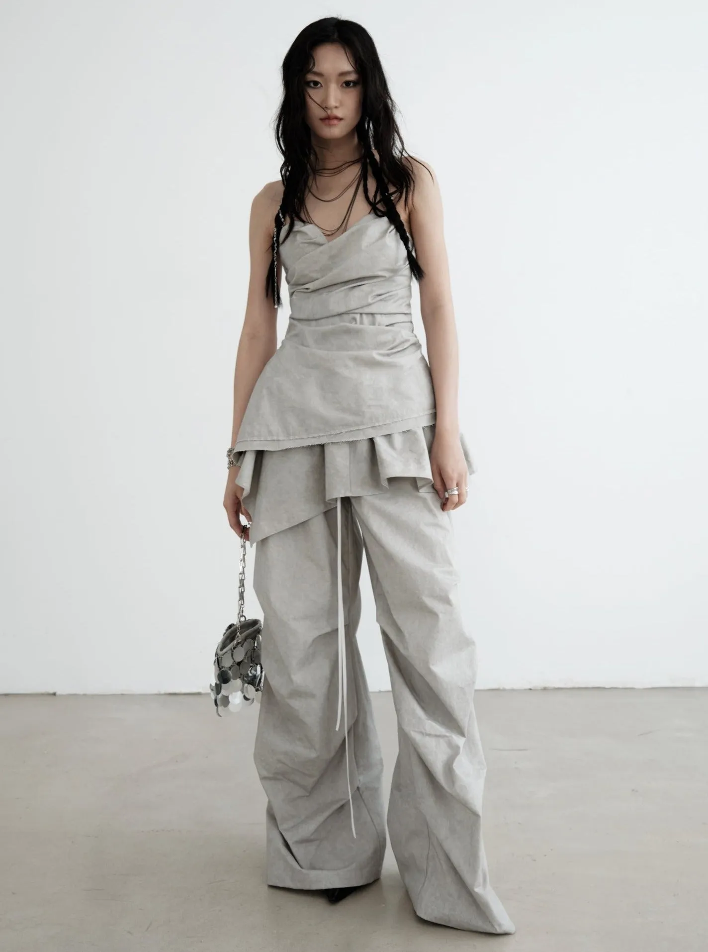 Cloud Cascade Ruffled Palazzo Pants