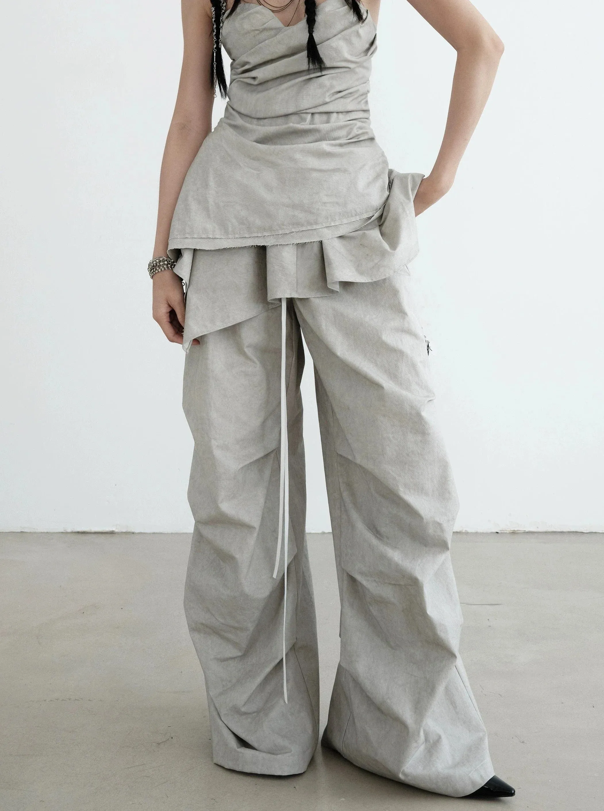 Cloud Cascade Ruffled Palazzo Pants