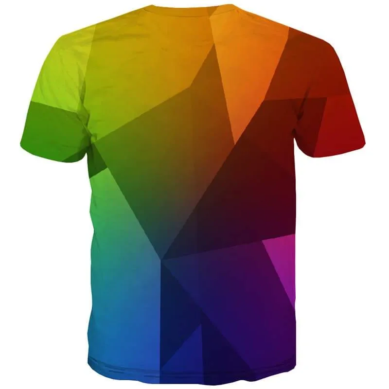 Colorful T-shirt Men Abstract Tshirts Novelty Psychedelic T-shirts 3d Harajuku Shirt Print Square Tshirt Anime