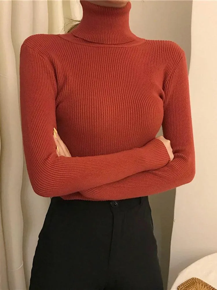 Cozy Chic Slim Fit Turtleneck Sweater