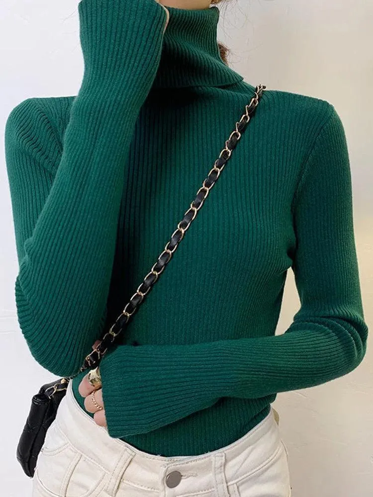 Cozy Chic Slim Fit Turtleneck Sweater