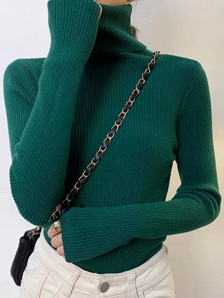 Cozy Chic Slim Fit Turtleneck Sweater