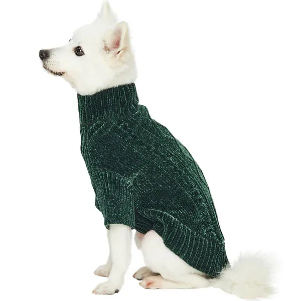 Cozy Dreams Dog Sweater in Dark Green