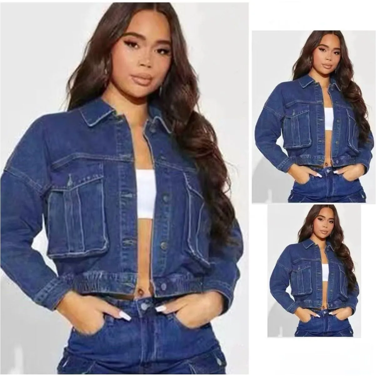 Cropped Denim Jacket.