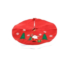 Decoris 90cm Green & Red Felt Tree Skirt (Choice of 3)