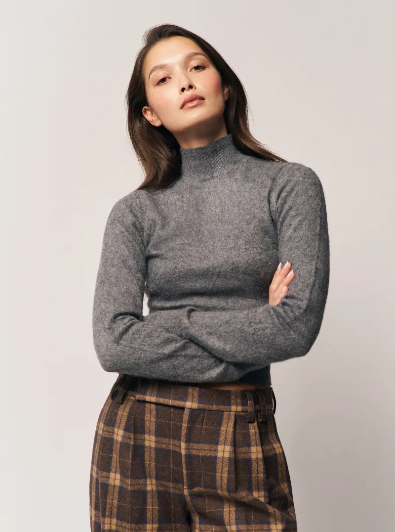 Delia Sweater in Heather Grey