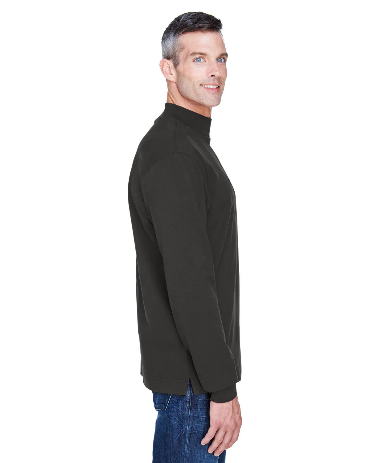 Devon & Jones D420 Adult Sueded Cotton Jersey Mock Turtleneck