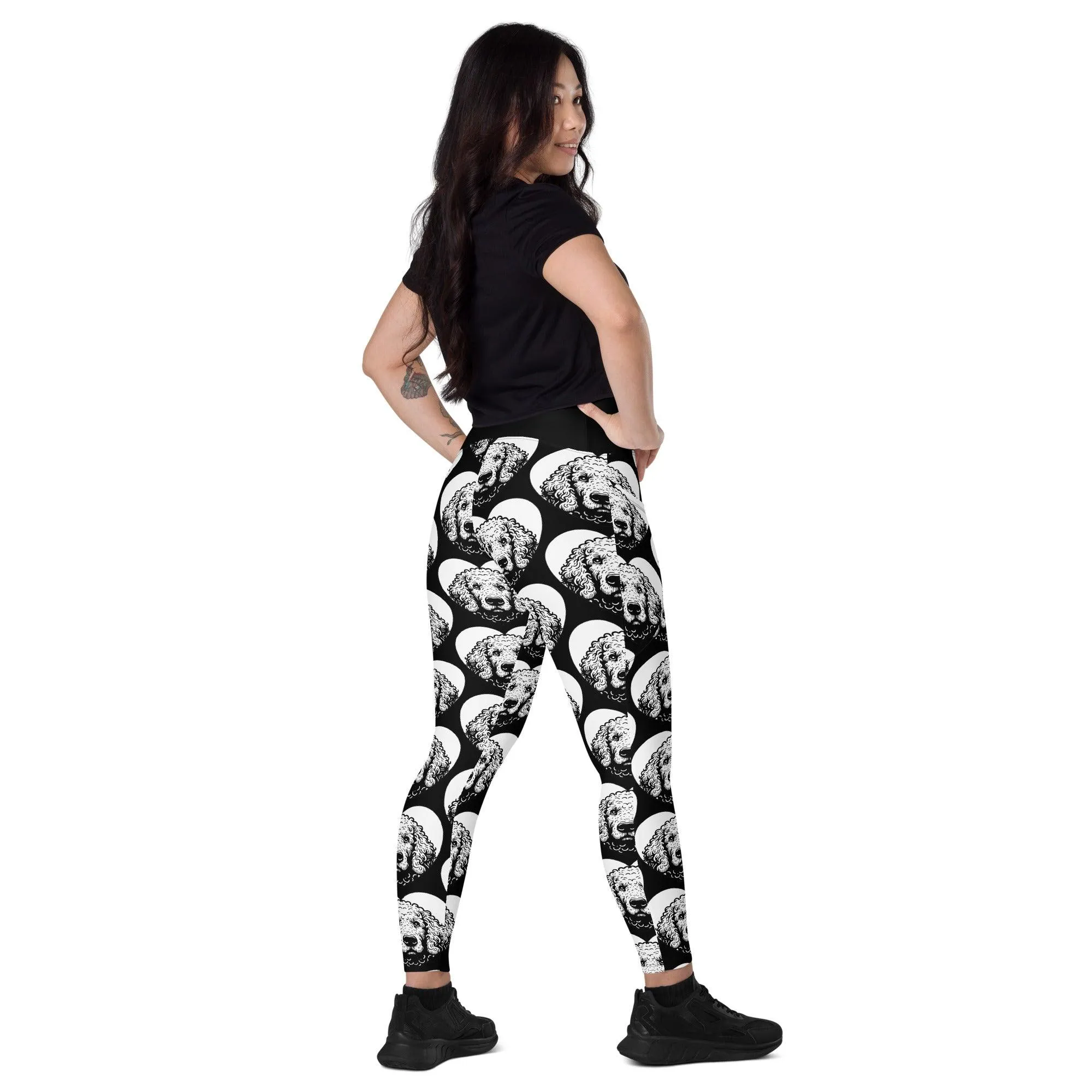 DOG BREED LEGGINGS with pockets - CURLY COATED RETRIEVER - HERTTAHOUND