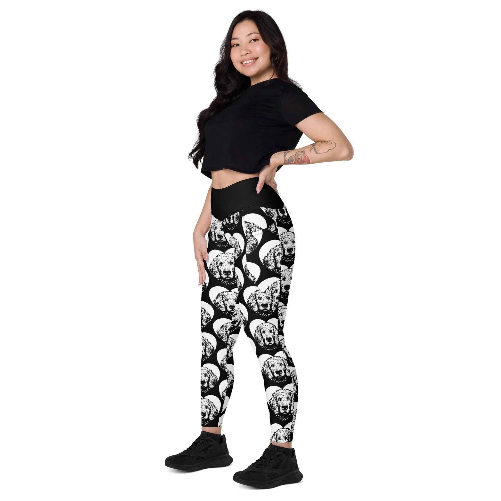 DOG BREED LEGGINGS with pockets - CURLY COATED RETRIEVER - HERTTAHOUND