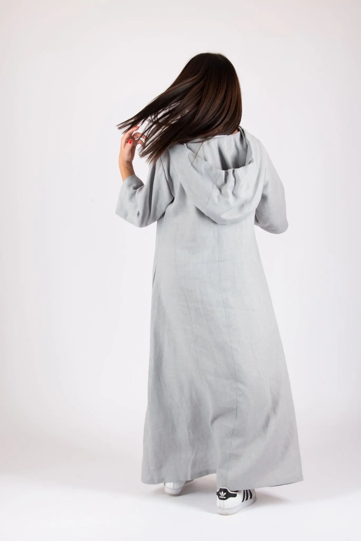 DOMENICA Linen Hooded Dress