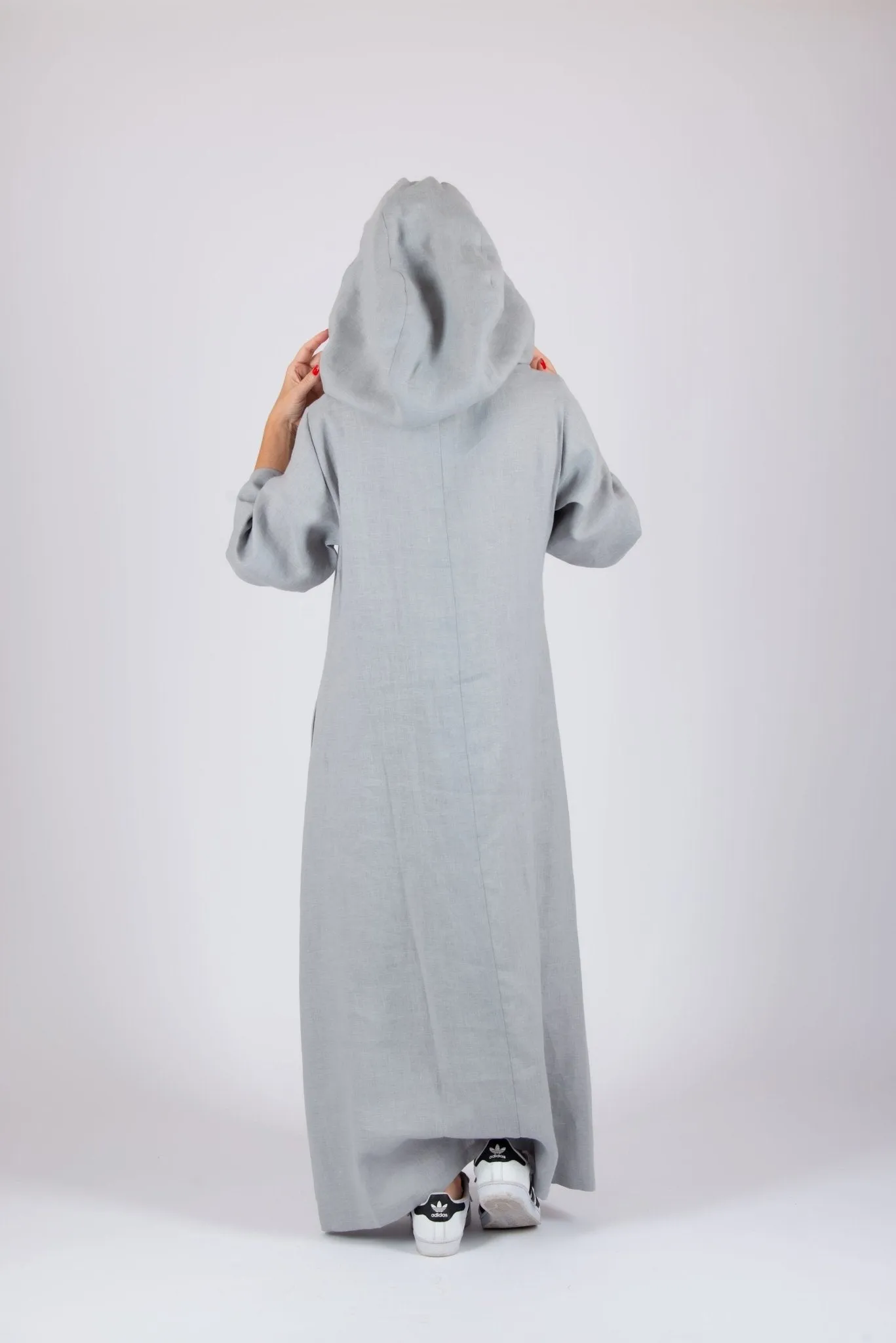 DOMENICA Linen Hooded Dress