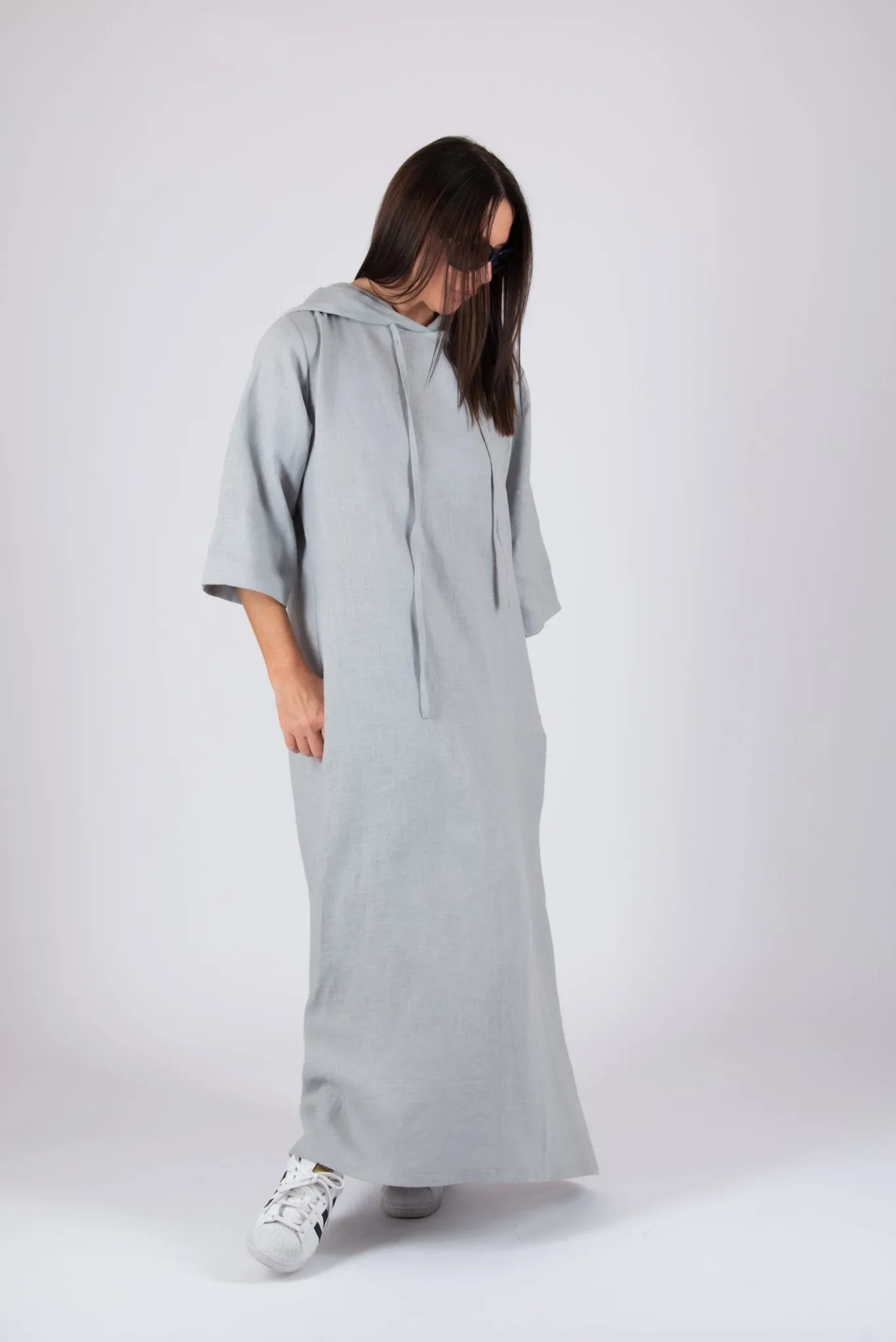 DOMENICA Linen Hooded Dress