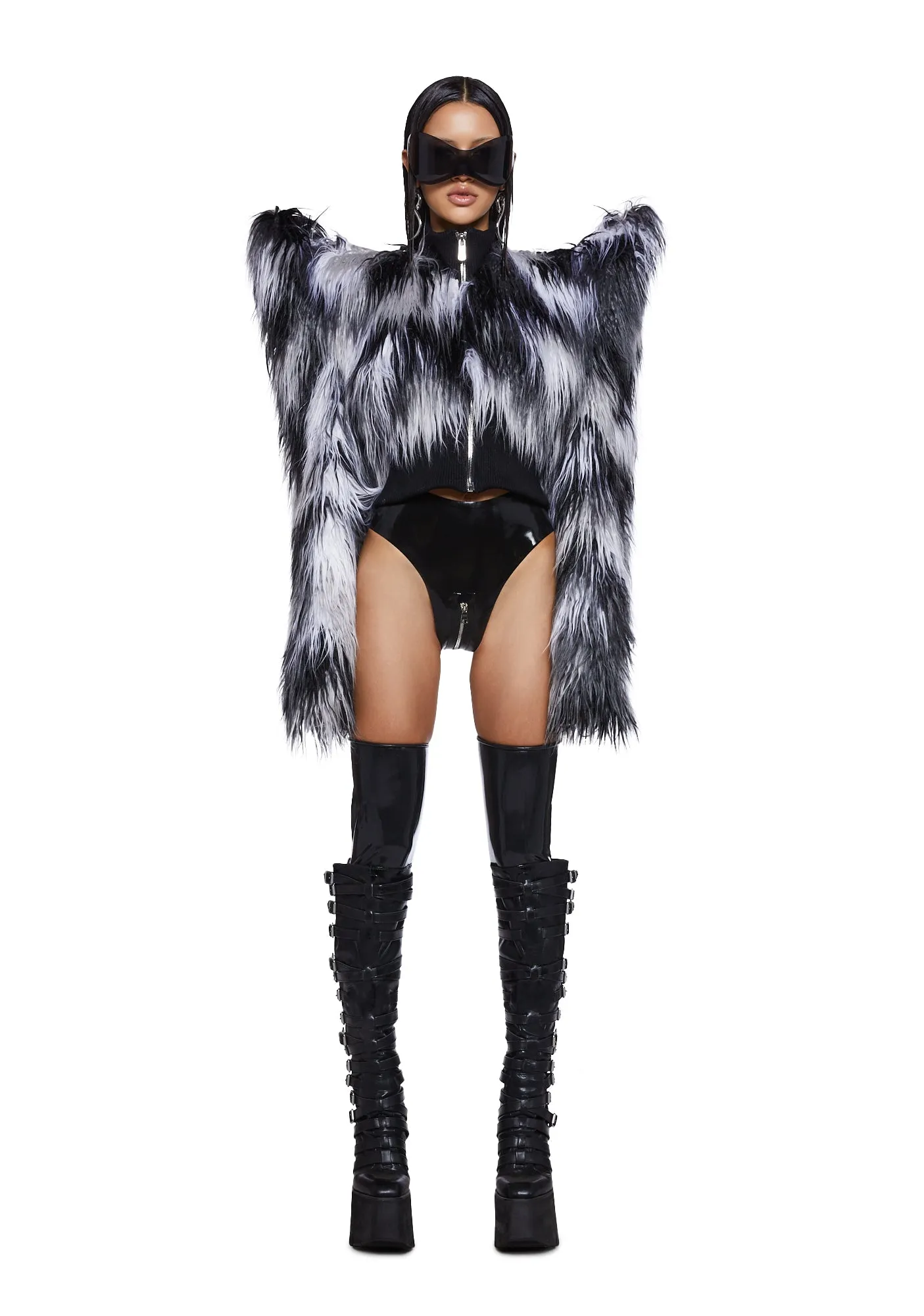 Doomsday Faux Fur Crop Jacket