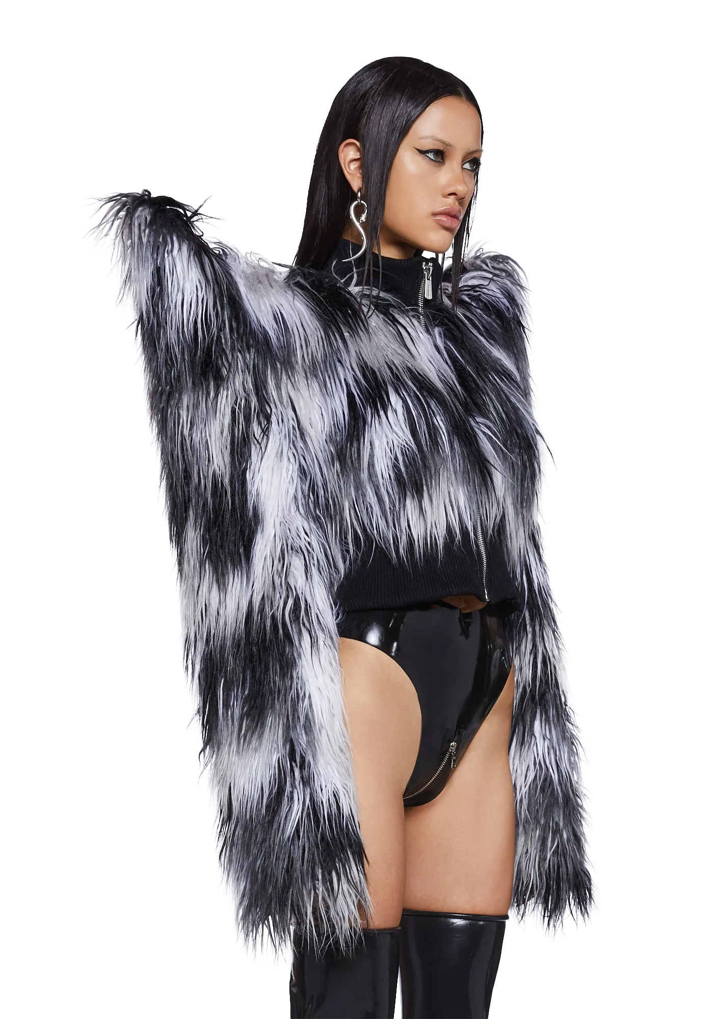 Doomsday Faux Fur Crop Jacket