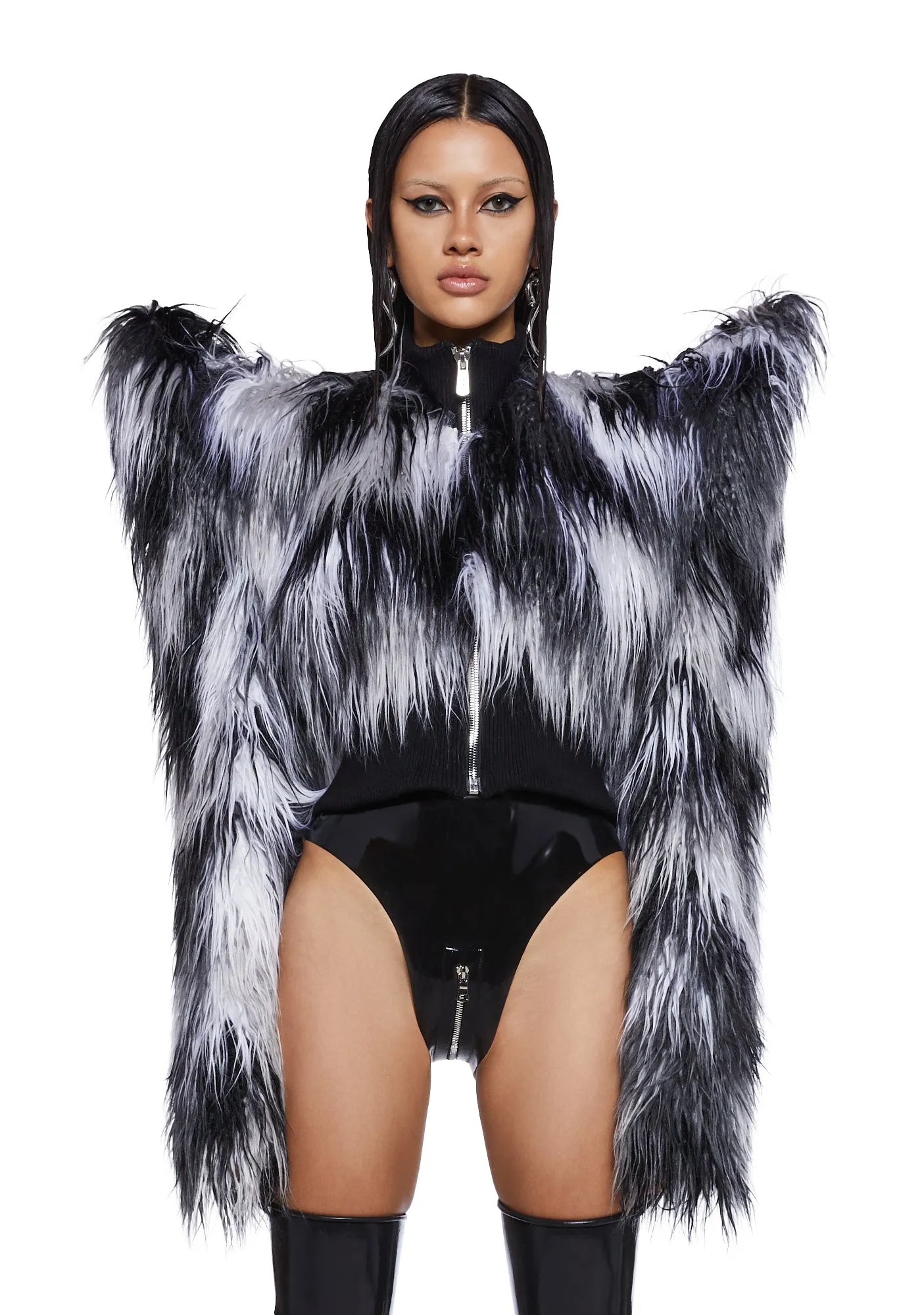 Doomsday Faux Fur Crop Jacket