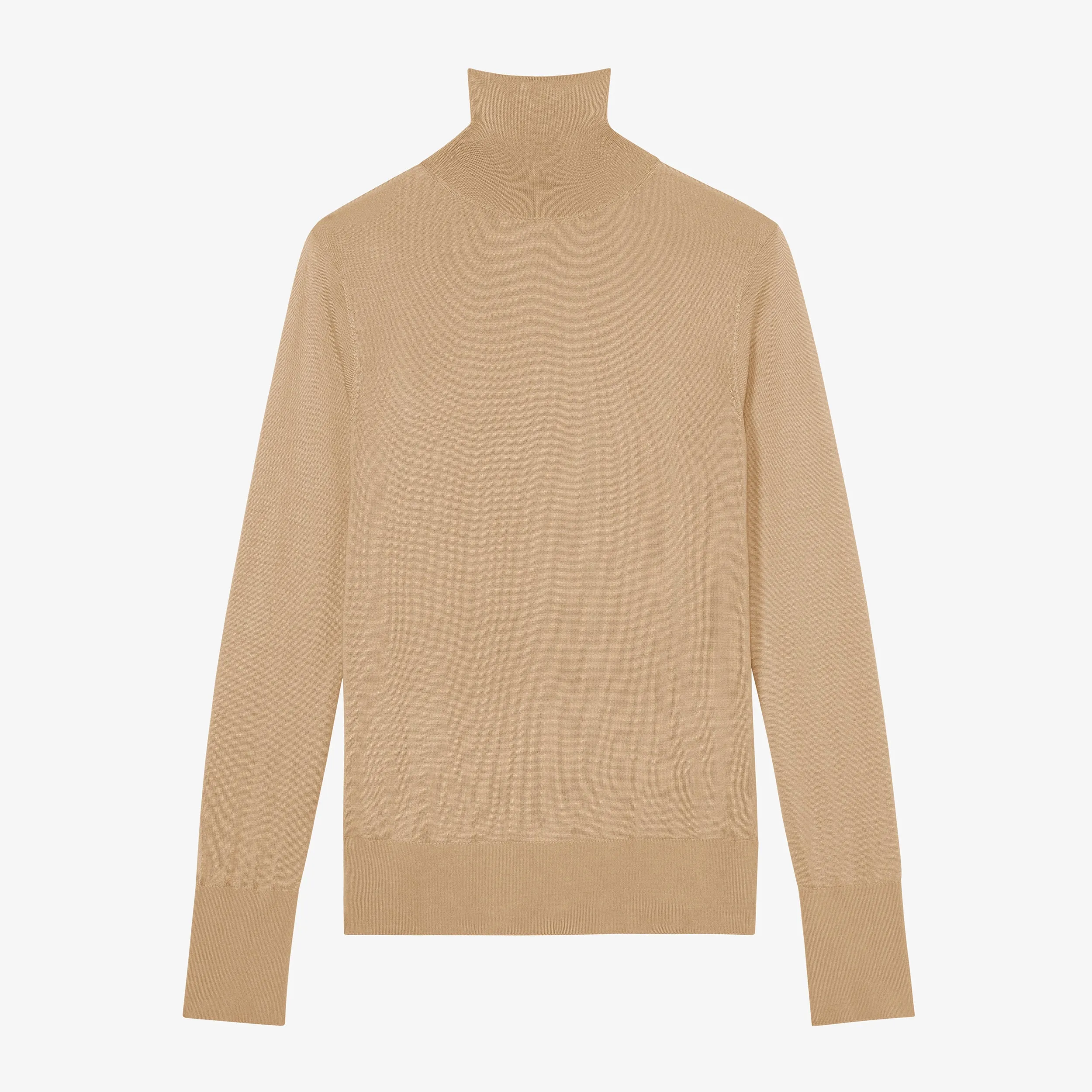 Elizabeth Turtleneck - Silk Jersey :: Camel