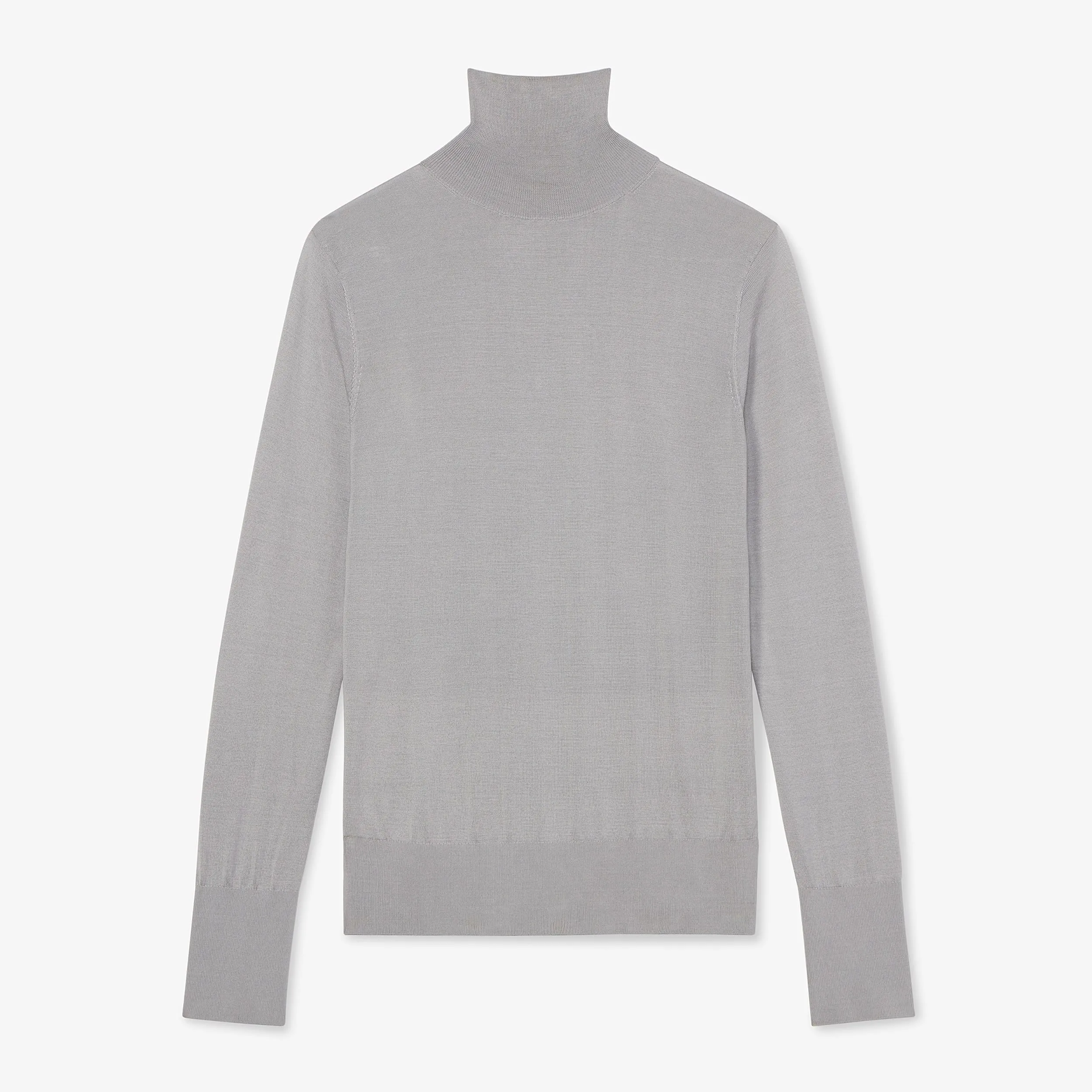 Elizabeth Turtleneck - Silk Jersey :: Pale Gray