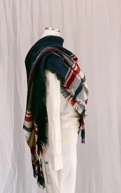 Erin Plaid Oversized Scarf Shawl Blanket