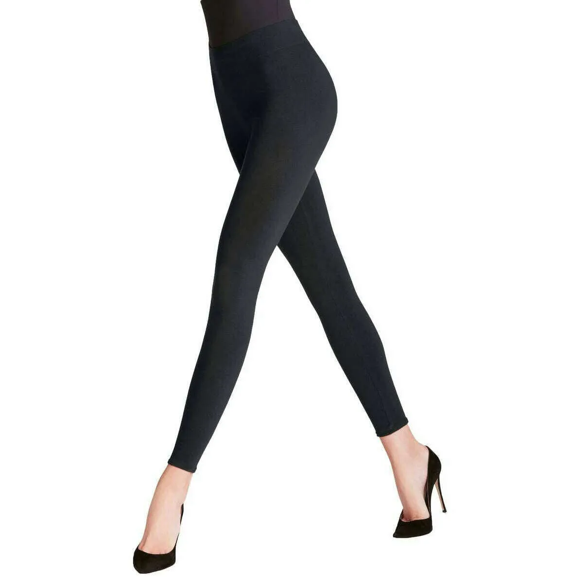 Falke Cotton Seamless Leggings - Graphite Grey