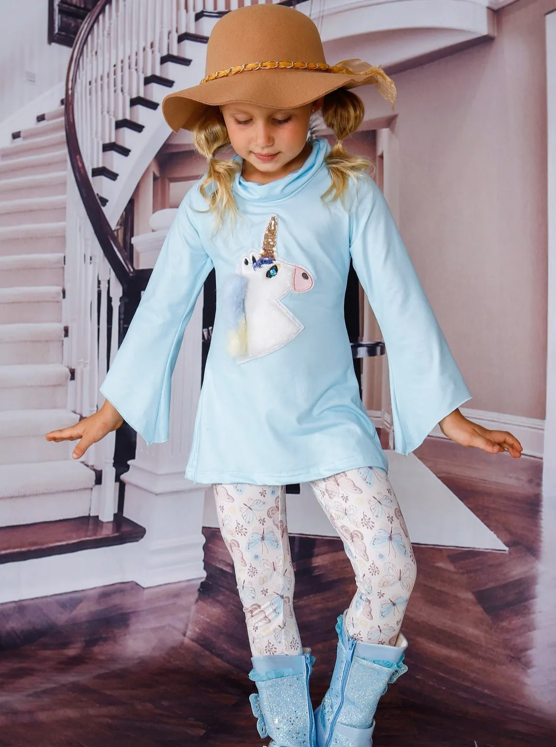 Feeling Fancy Unicorn Tunic And Legging Set